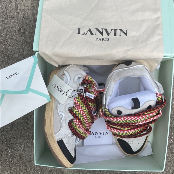 Lanvin White and Black Sneakers